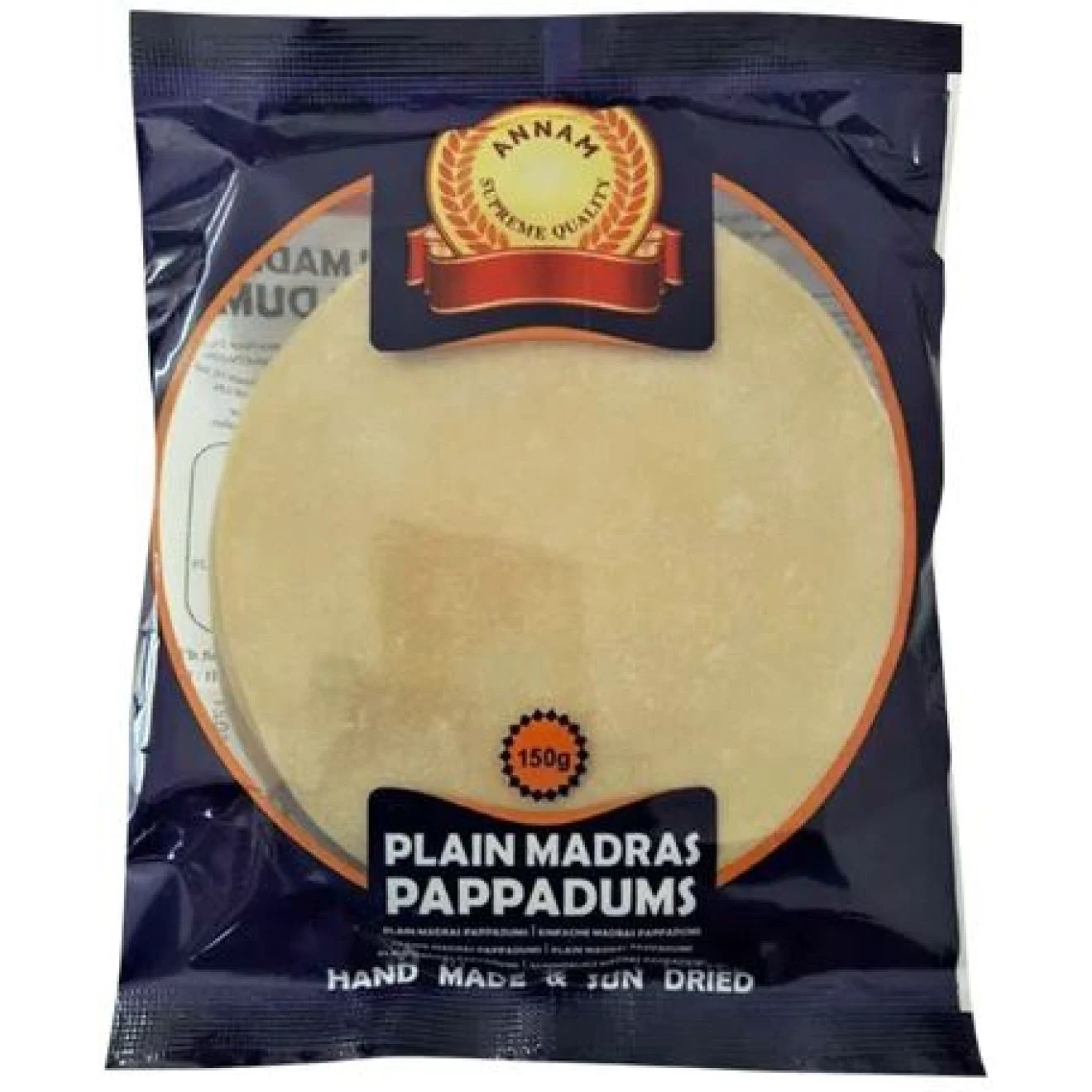 Annam Plain Madras Papad 150g