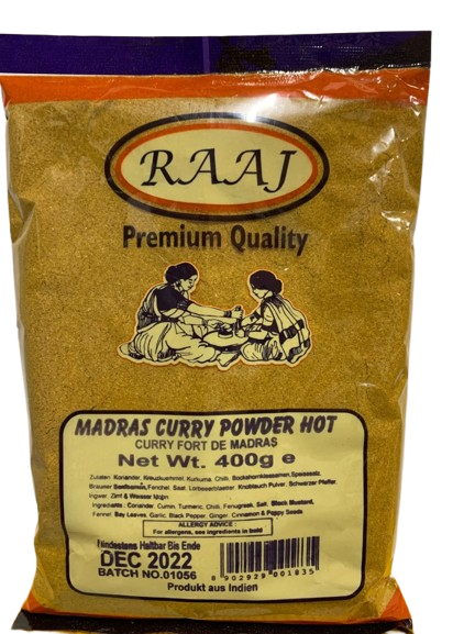 Raaj Madras Curry powder Hot 400g